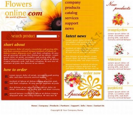 鲜花网页素材