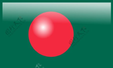 孟加拉国有光泽的国旗III