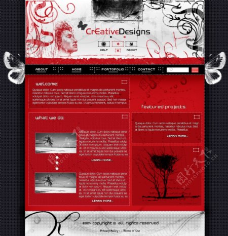 艺术原创设计网页模板