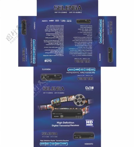蓝色DVB彩盒