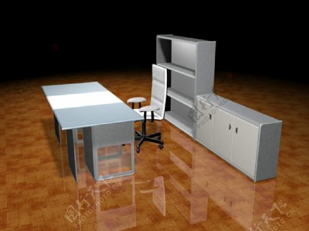 办公家具办公桌3d模型3d素材模板202