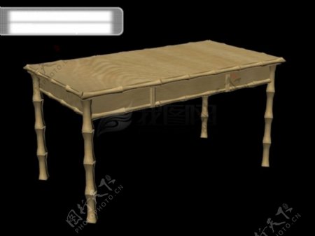 3d朴素长条桌