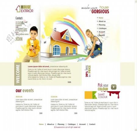 国外儿童油漆创意网站模板