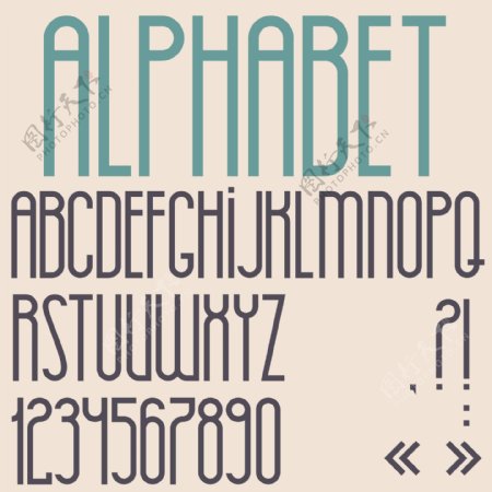 复古字体数字和标点符号