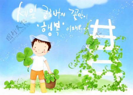 韩国可爱儿童插画2图片