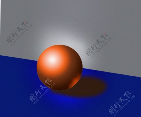球体的光感五大调子平面上的球体