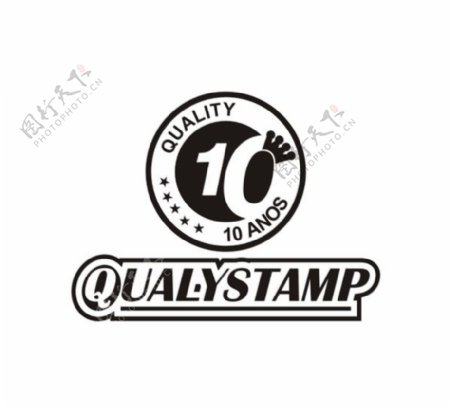 Qualistamp10yearslogo设计欣赏Qualistamp10years名牌衣服标志下载标志设计欣赏