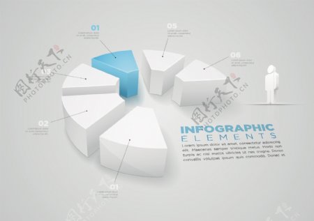 科技感3D信息图矢量素材