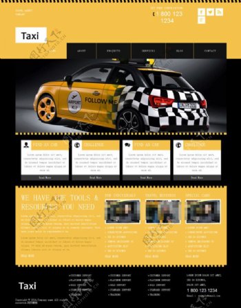 计程车企业网站模板图片
