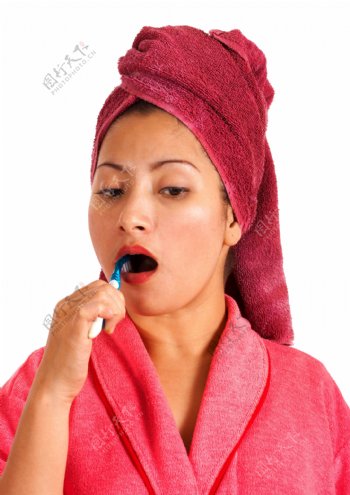 女人刷牙用的牙刷
