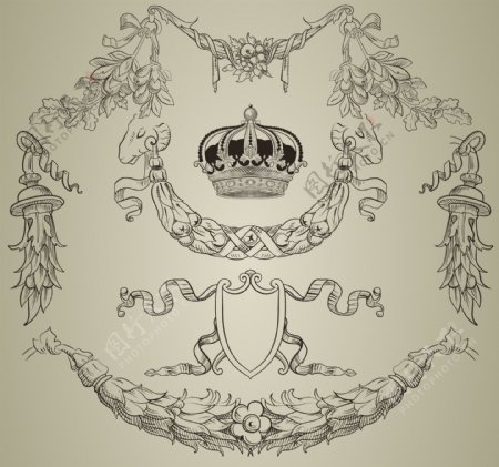 古典欧式花纹皇冠图片