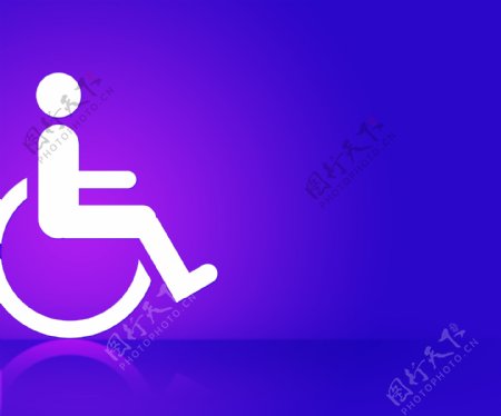 紫残疾的背景