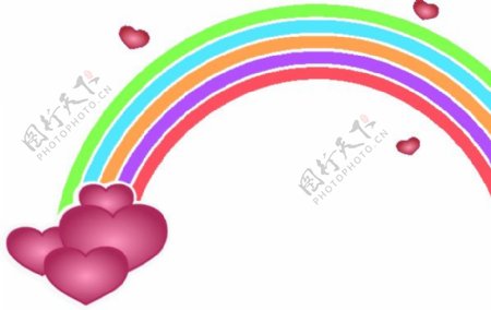 情人节的彩虹剪贴画