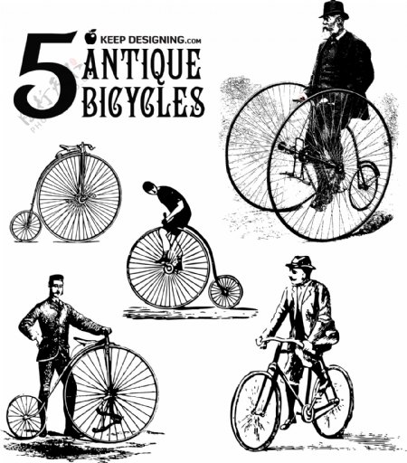5的古董自行车