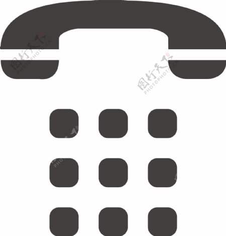 电话1字形图标