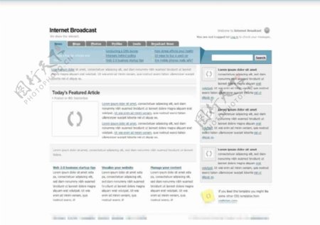 蓝色大气商务企业网站CSS模板