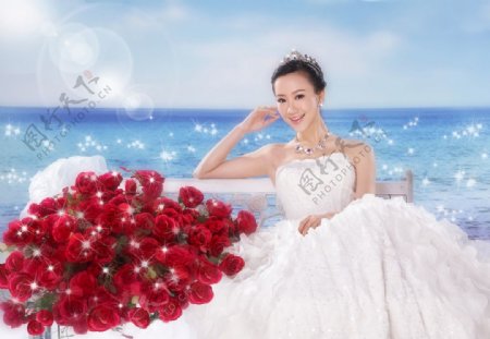 海角玫瑰婚纱样片图片