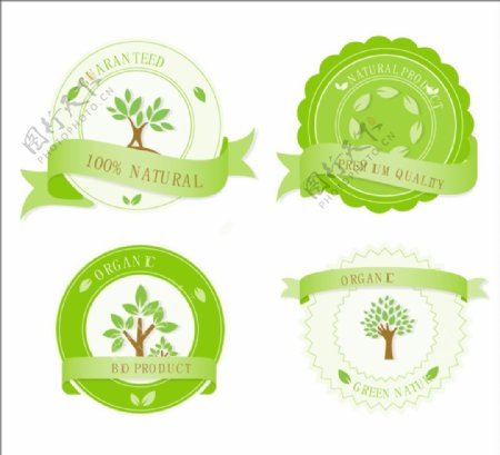 绿色纯天然产品标签图片