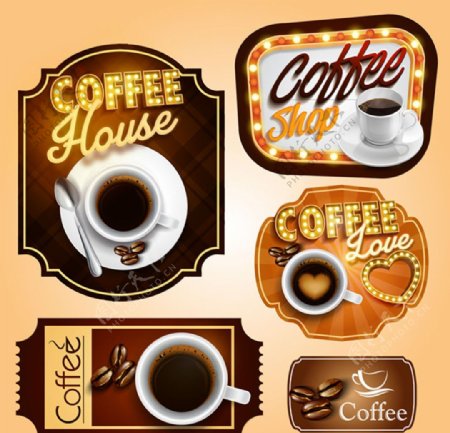 咖啡标签标贴图片