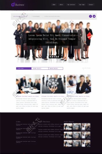紫色风格商务模板图片