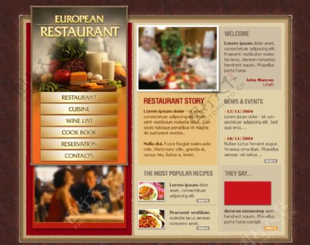 餐饮饮食美食网页设计图片