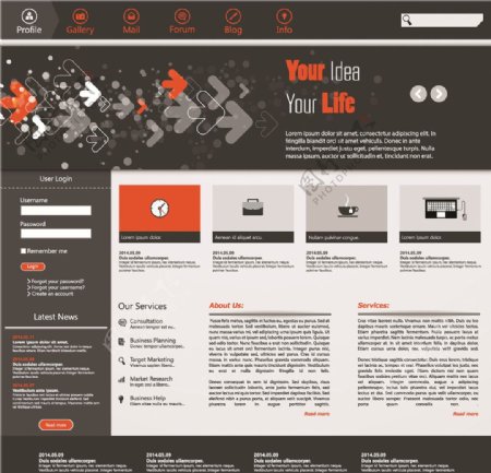 网页设计网页模板图片
