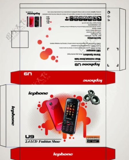 LEPHONE品牌手机U9包装设计图片