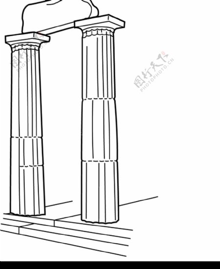 古典柱子图片