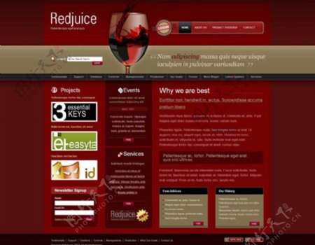 红酒广告html模板图片