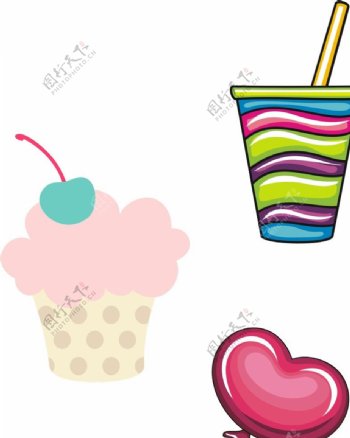 冰淇淋心形图片