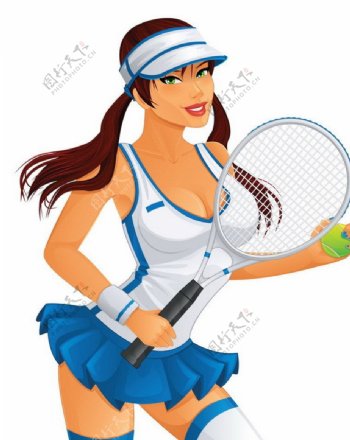 网球美女图片