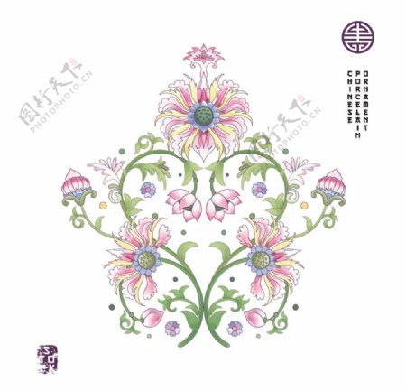 中式花纹图片