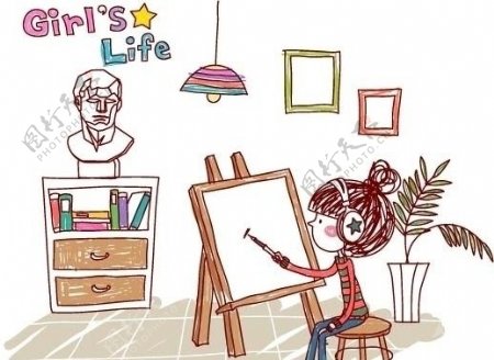女生的生活GirlsLife绘画图片