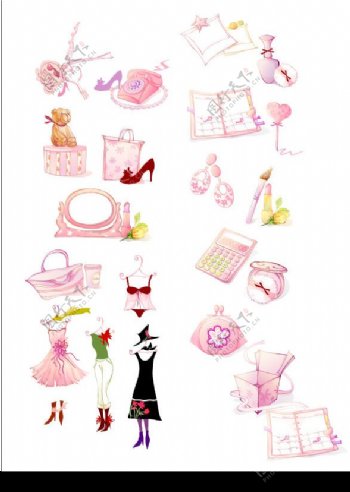 粉红色女性图标图片