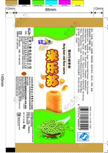 绿豆沙味米乐苏米果卷图片