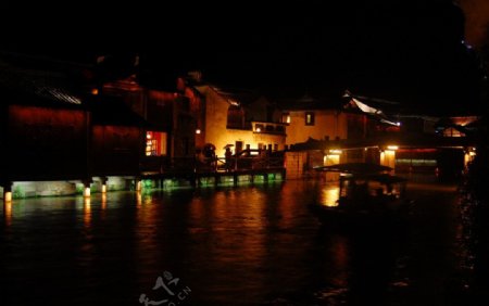 古镇夜景图片
