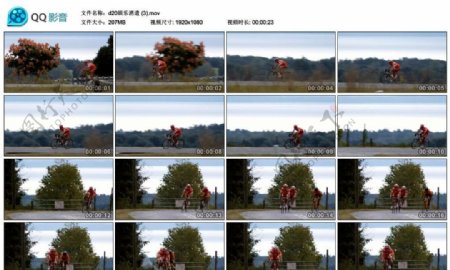 野外自行车比赛高清实拍视频素材