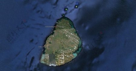 卫星拍摄毛里求斯图片