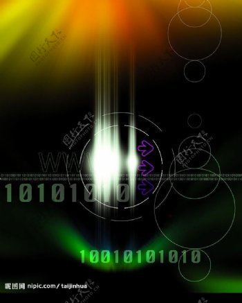 三维数码电脑科技光线光芒图片