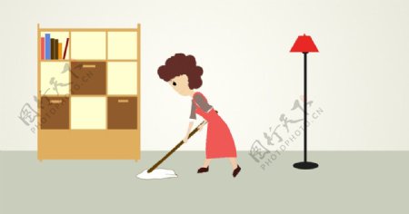 做家务的女人图片