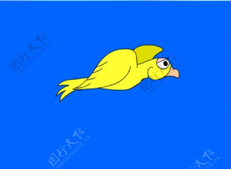 飞翔的黄色小鸟flash动画