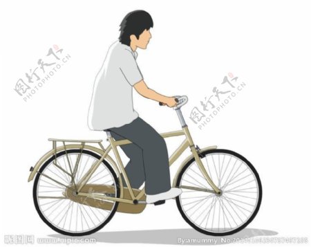 骑自行车的男子
