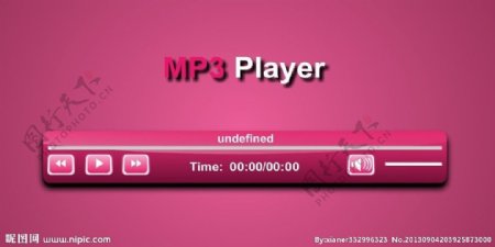 MP3粉色播放器