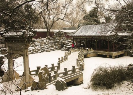 北海雪景图片