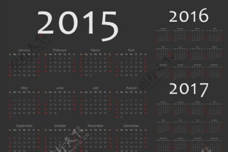 2015年日历设计图片
