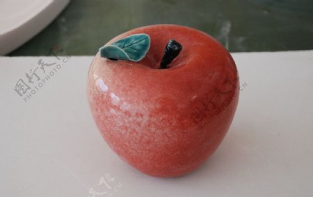 手工陶艺苹果图片