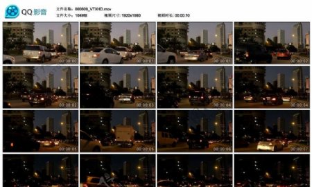 城市汽车夜景拍摄高清实拍视频素材