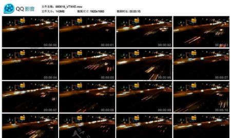 夜景公路汽车高清实拍视频素材