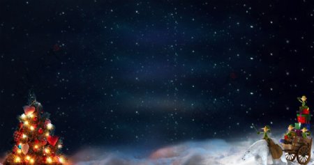 淘宝冬星空背景图图片