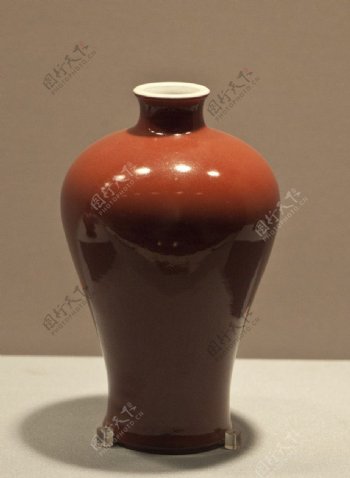 祭红釉梅瓶图片